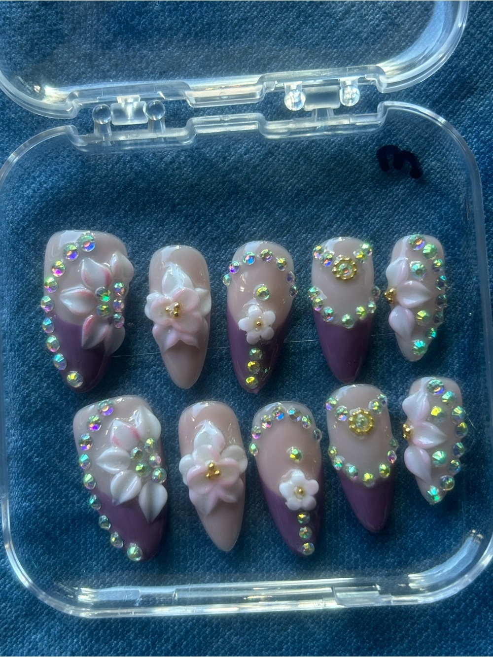Mid-Length Almond - Handmade Artisan Press On Nails